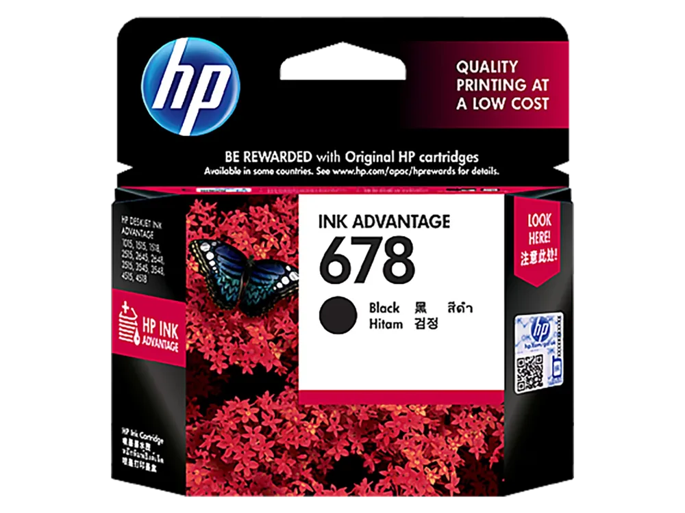 HP 678 Black Original Ink Advantage Cartridge