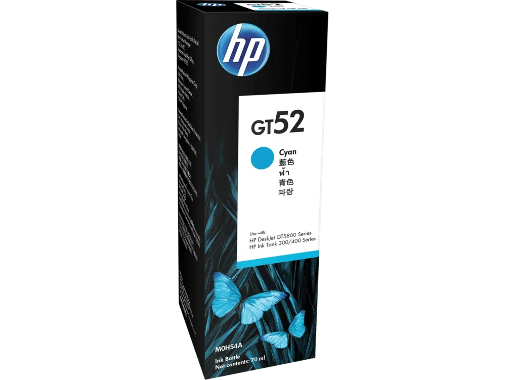HP GT52 Cyan Original Ink Bottle