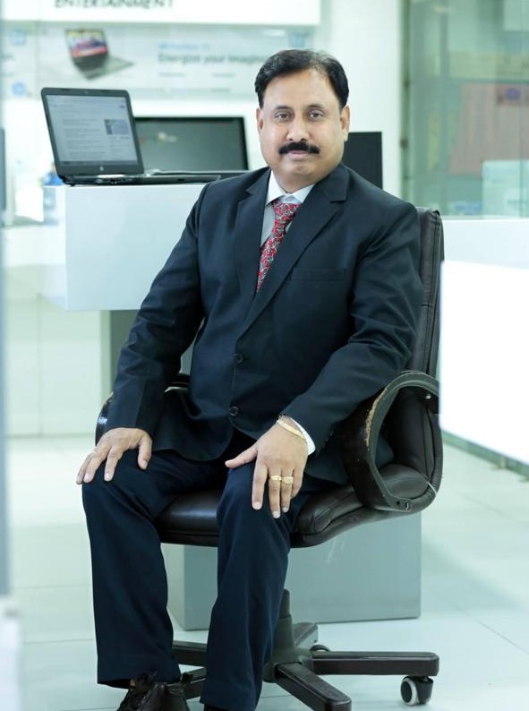 Sanjeev Walia, Founder and Owner of Jetage Computer Traders, at the HP World showroom in Sector 17 Chandigarh