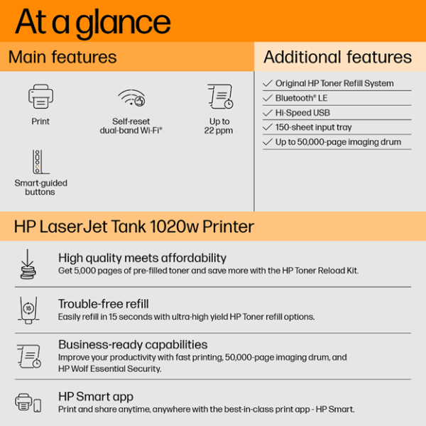 HP LaserJet Tank 1020w